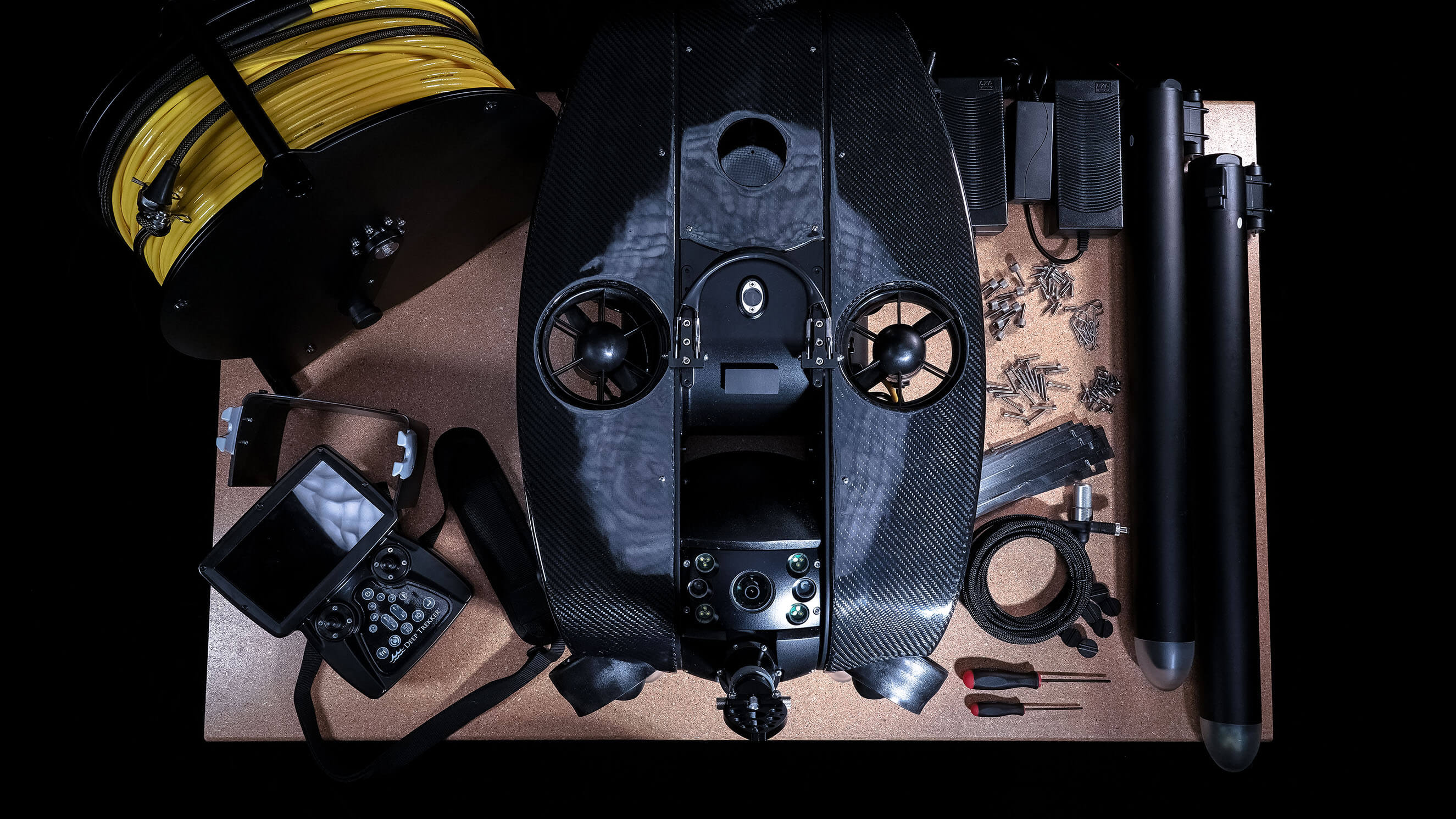 revolution rov on table with accessories