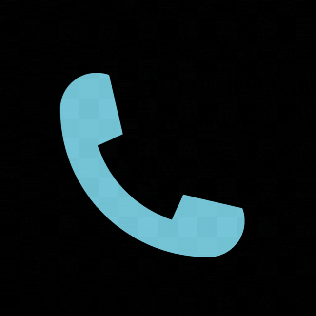 phone ringing GIF blue with black background