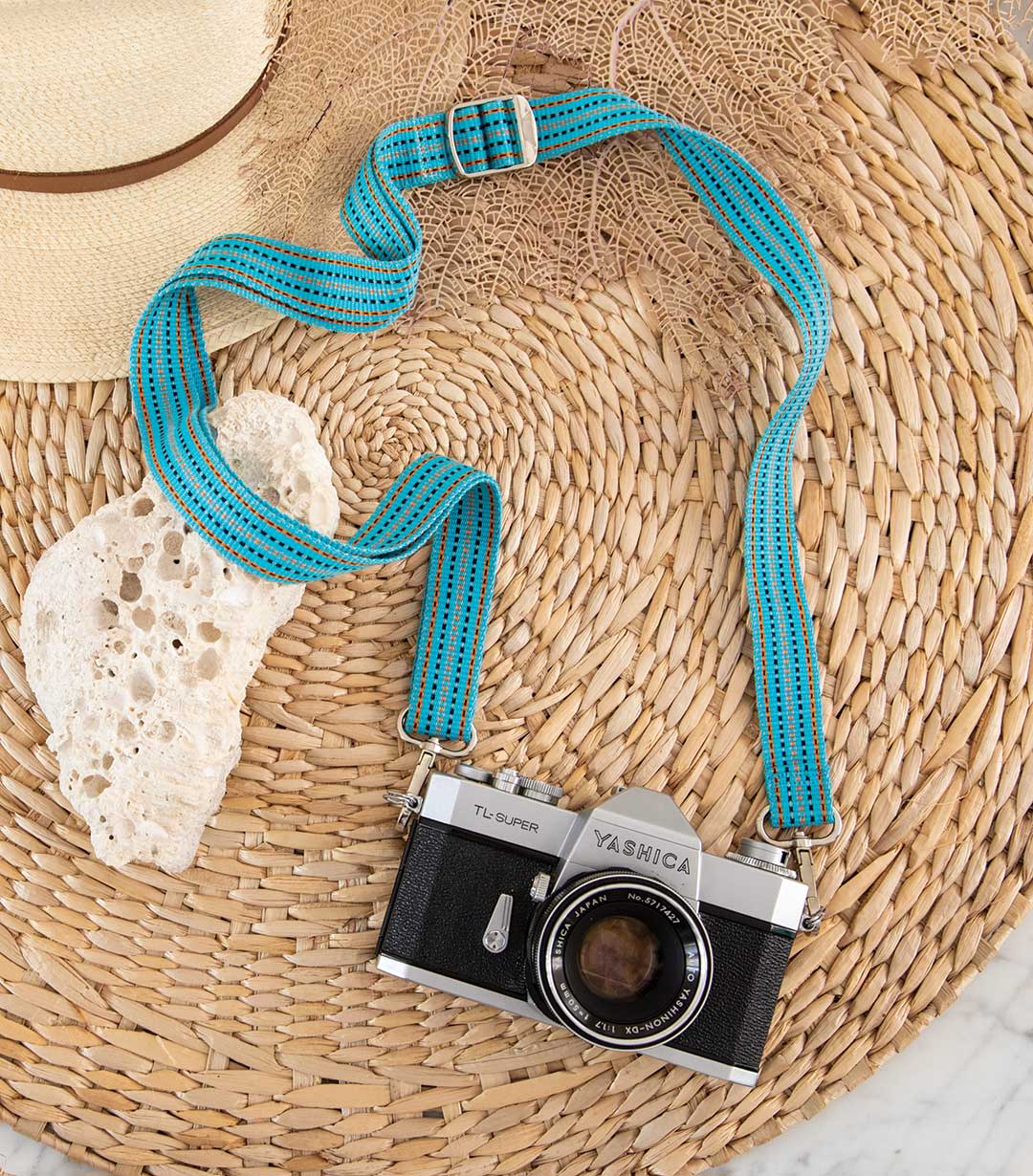 Fiddler on the Beach camera strap inkle little looms