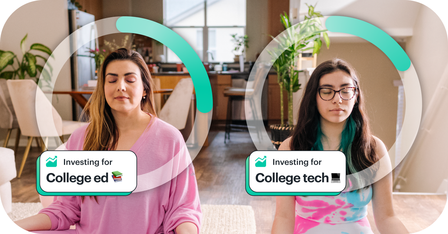 photo of mom and daughter with their own college investing goals