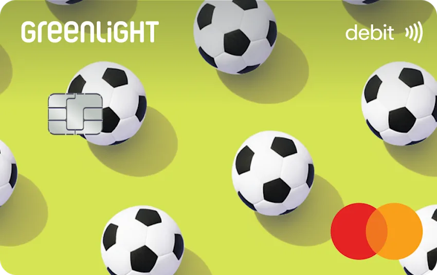 Greenlight debit card — Soccer design