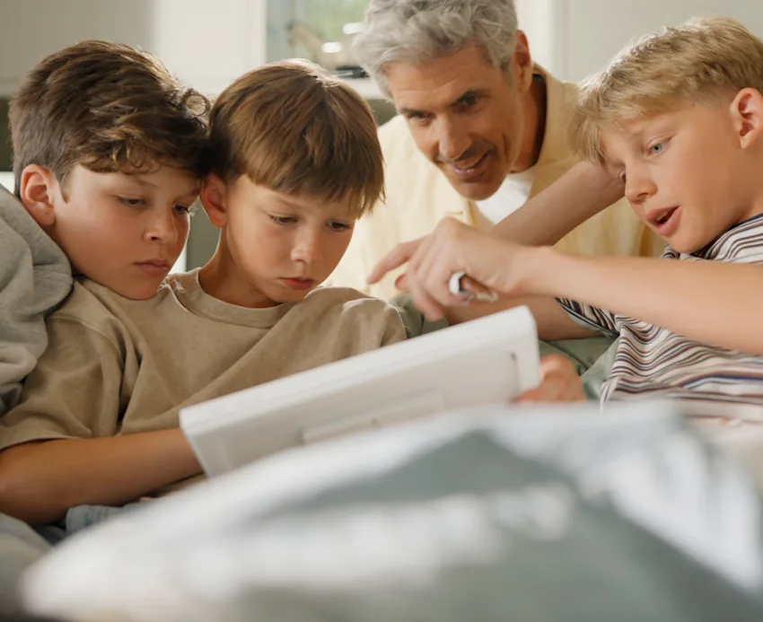 family hub kids and dad