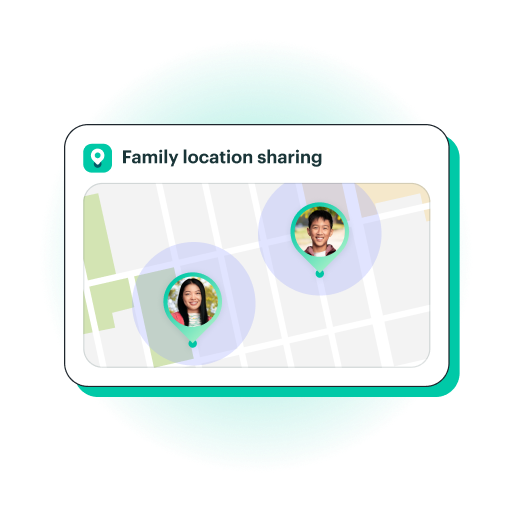 Location sharing image on a tile