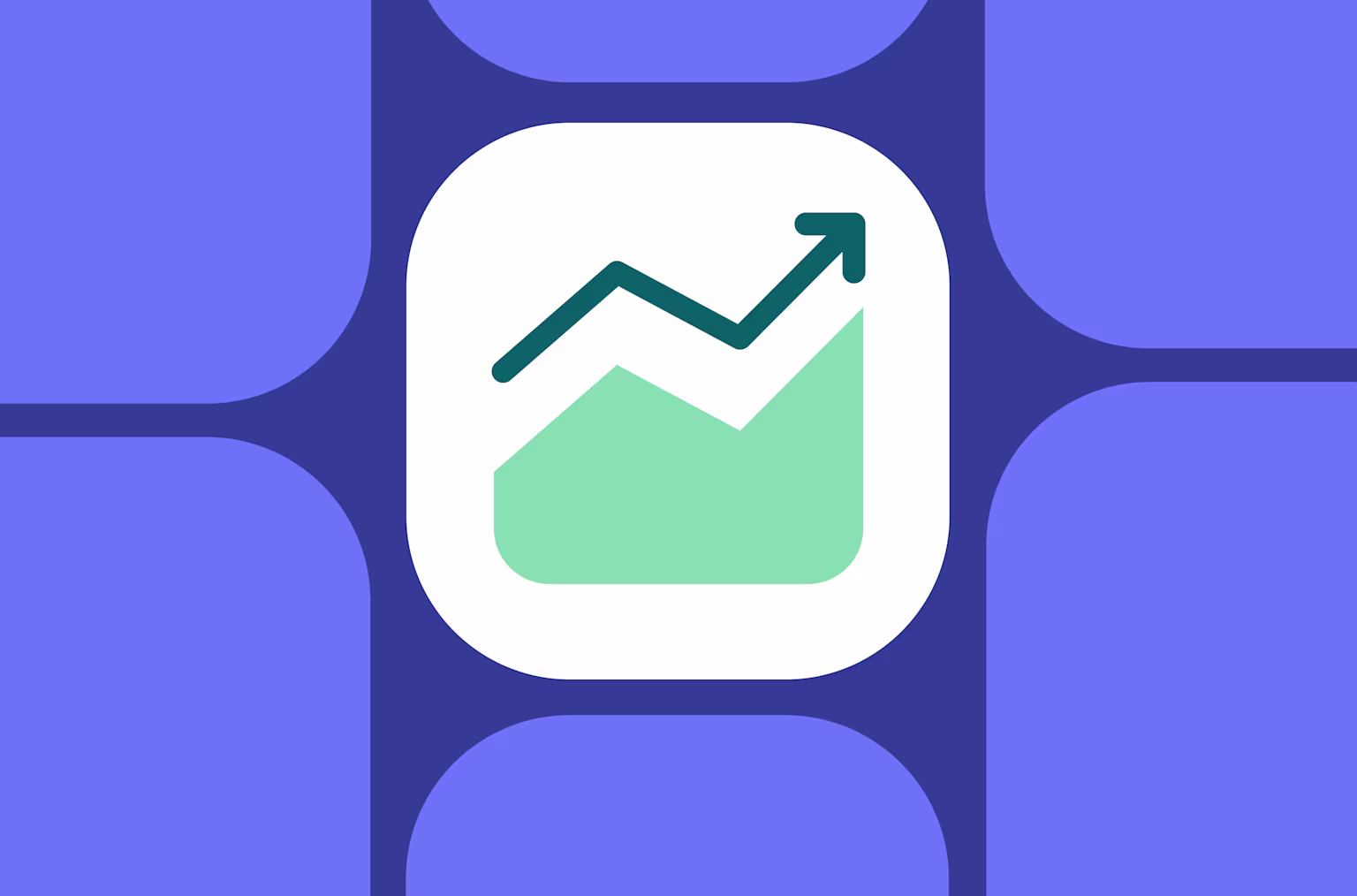 Greenlight investing icon with purple background and green arrow showing investing gains