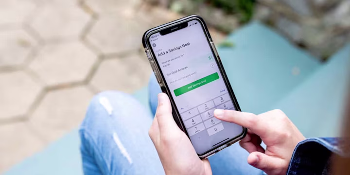 greenlight app with child creating savings goal