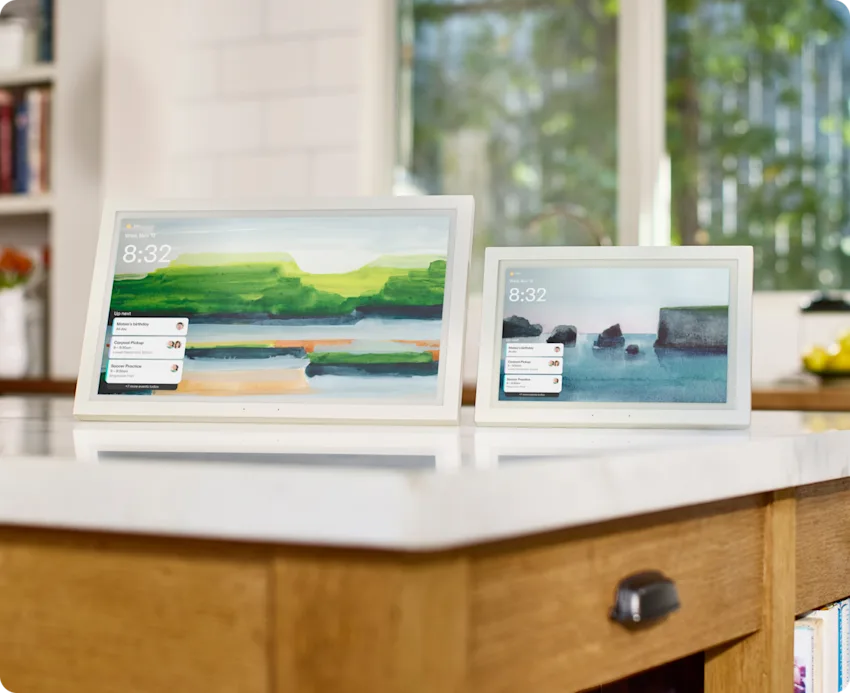 family hub on countertop