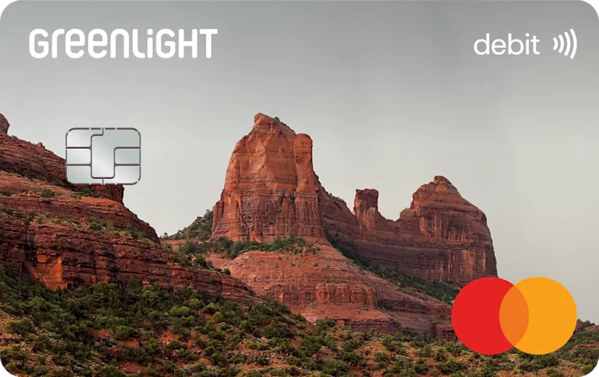 Greenlight debit card — Mountains design