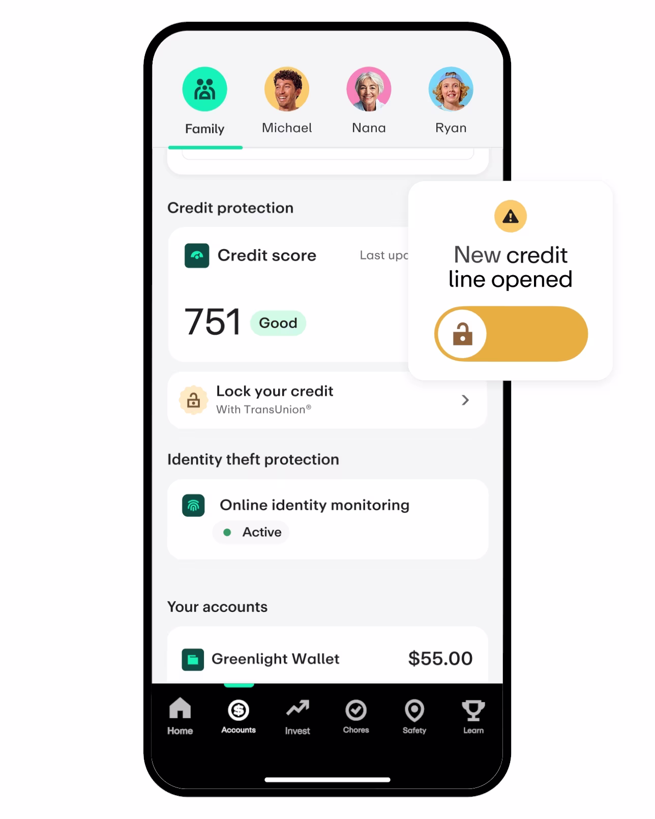 Family Shield - Credit locked