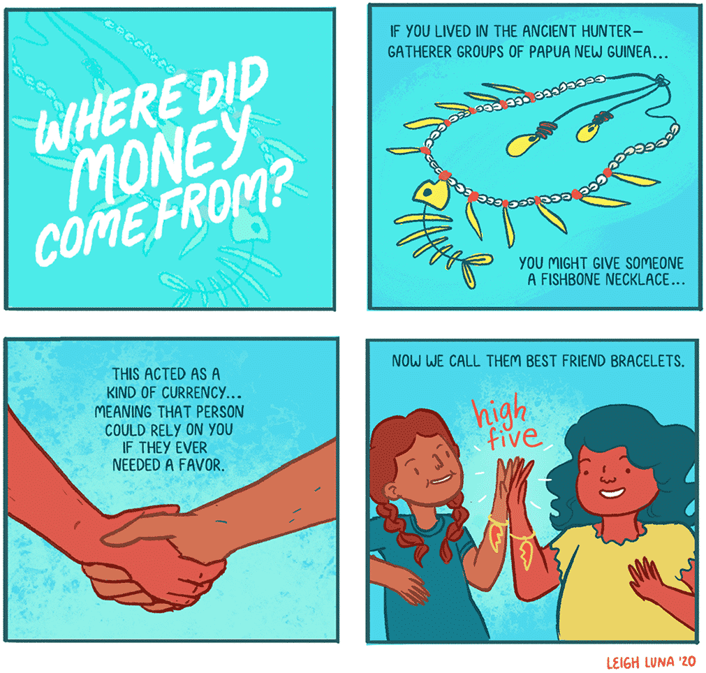 "Where Did Money Come From?" comic