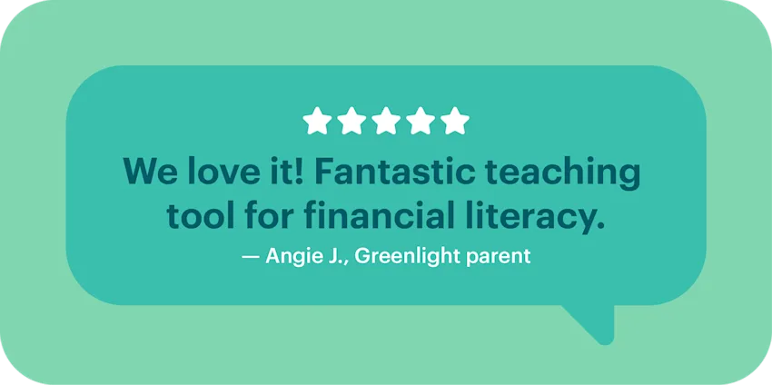 testimonial from Angie J., a Greenlight parent