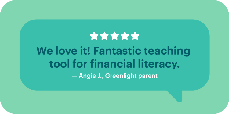 testimonial from Angie J., a Greenlight parent