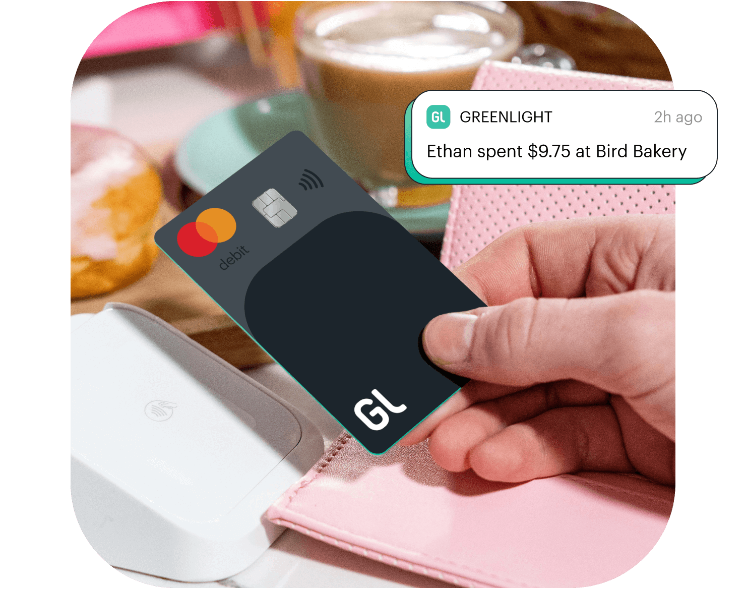 Greenlight debit card contactless payment