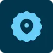 blue location pictogram