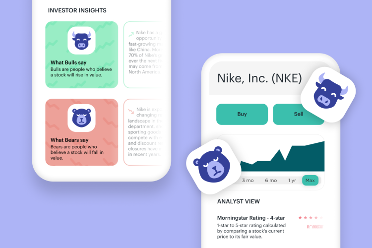 screenshot of investor insights for Nike in Greenlight app