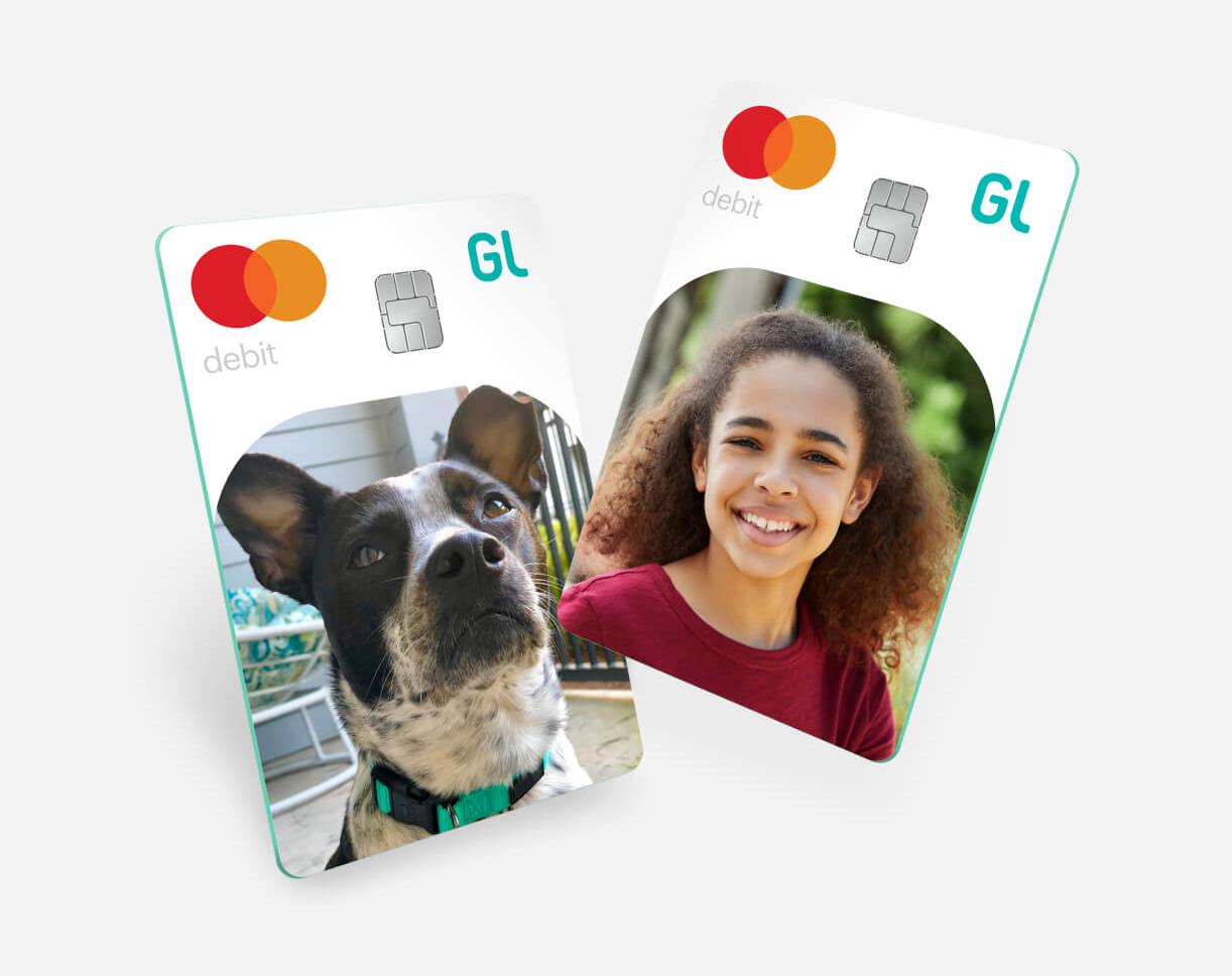 greenlight custom card with a dog and another with a young girl
