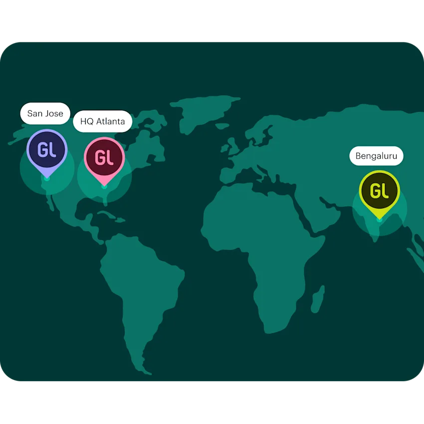 Map of Greenlight hubs around the world