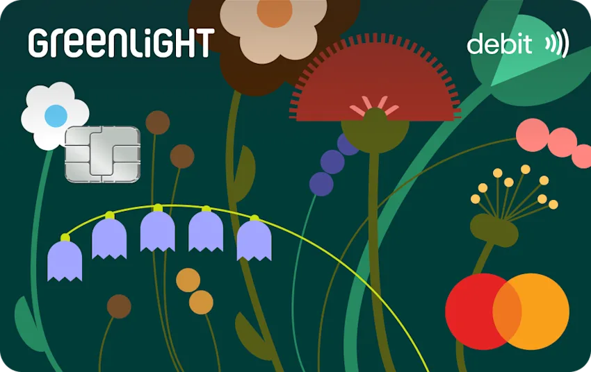 Greenlight debit card — Flowers design