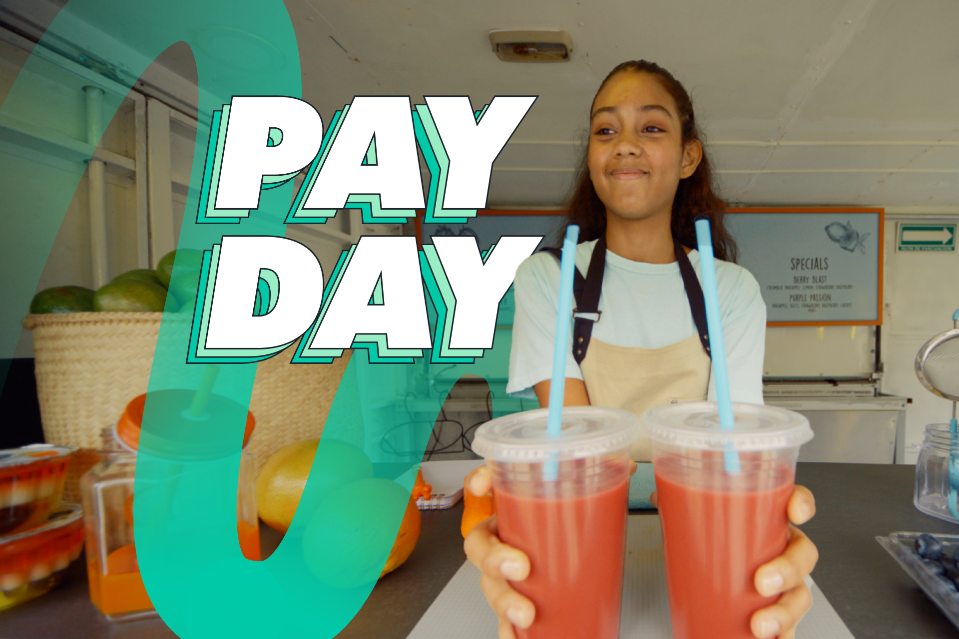 Pay day illustration for teen at work