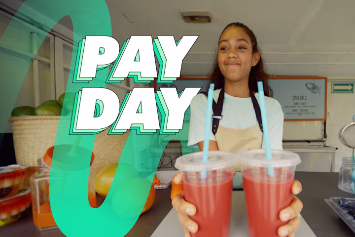 Pay day illustration for teen at work