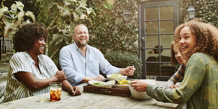Family at the dinner table