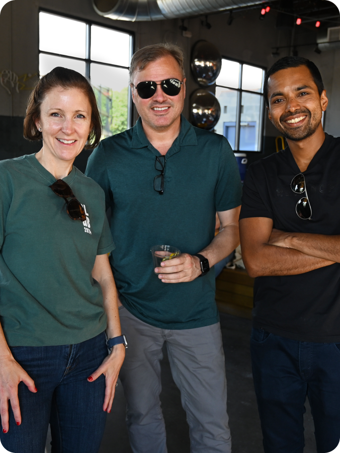 3 employees at after hours event