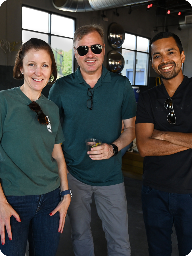 3 employees at after hours event