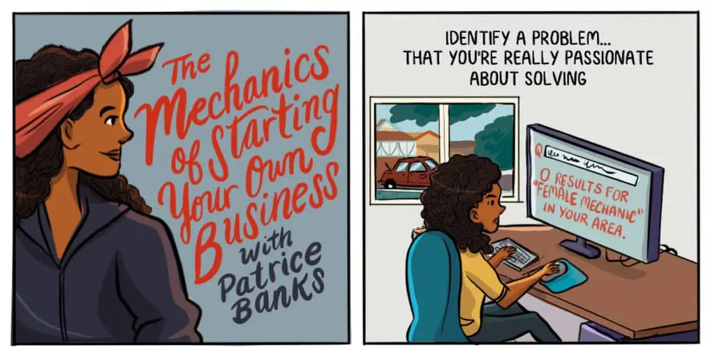 "The Mechanics of Starting Your Own Business" comic