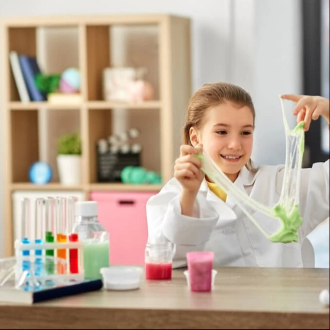 Girl doing science experiments