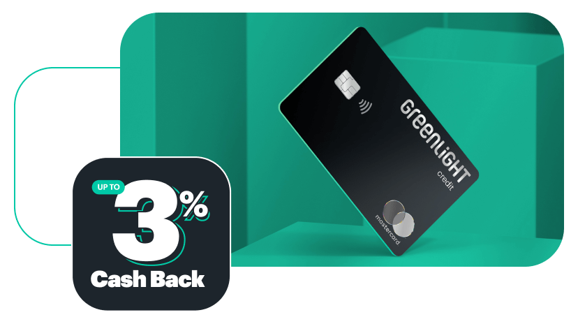 Greenlight Family Cash Card Parent Credit Card 3% Cash Back