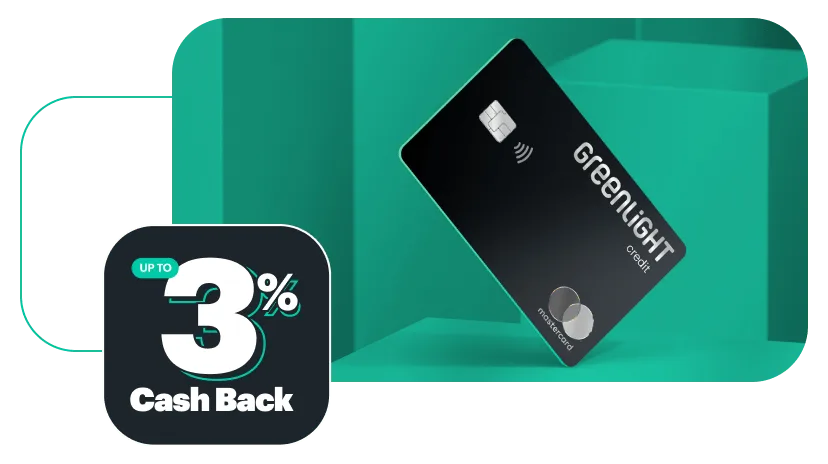 Greenlight Family Cash Card Parent Credit Card 3% Cash Back