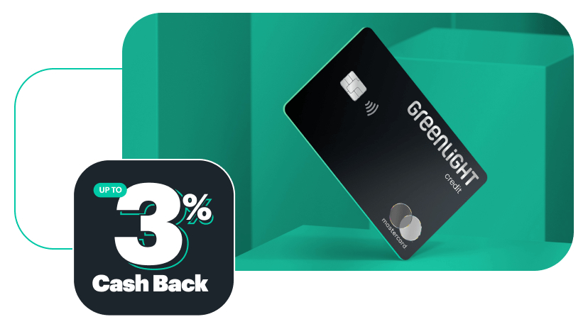 Greenlight Family Cash Card Parent Credit Card 3% Cash Back