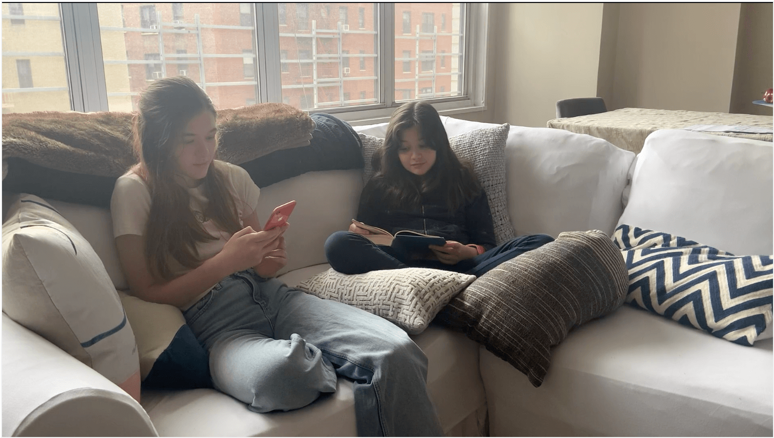 teen girls on a couch