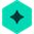 Mint scalloped pictogram with star cutout for Family assistant eyebrow (no outer square background)