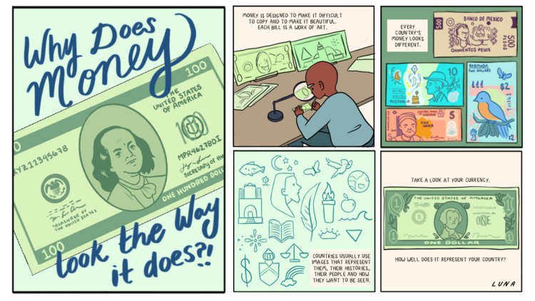 "Why Does Money Look the Way It Does?!" comic