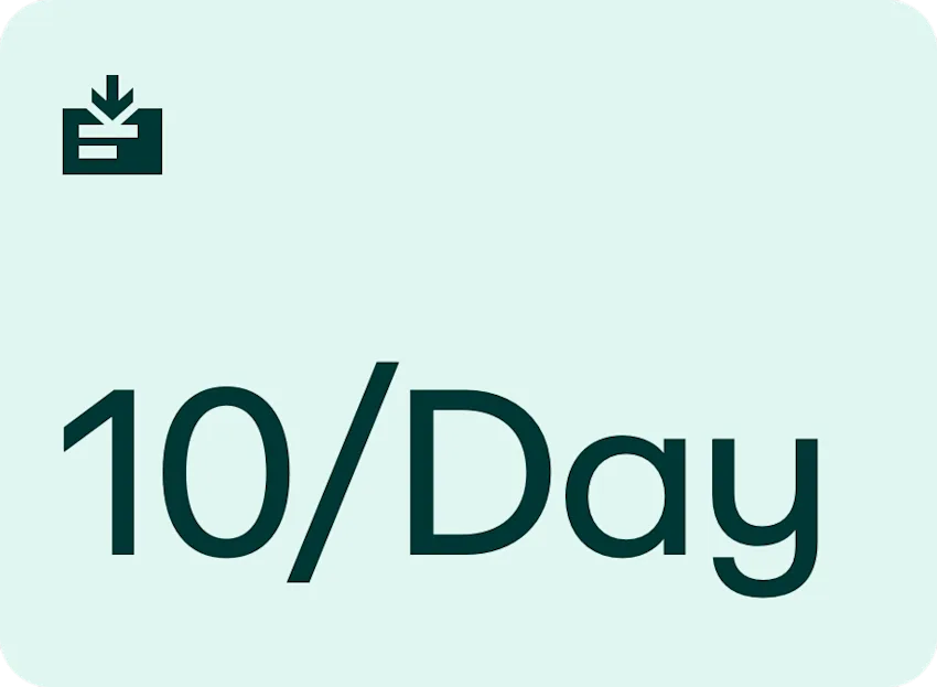WEBS-3476 badge 10/Day mint card