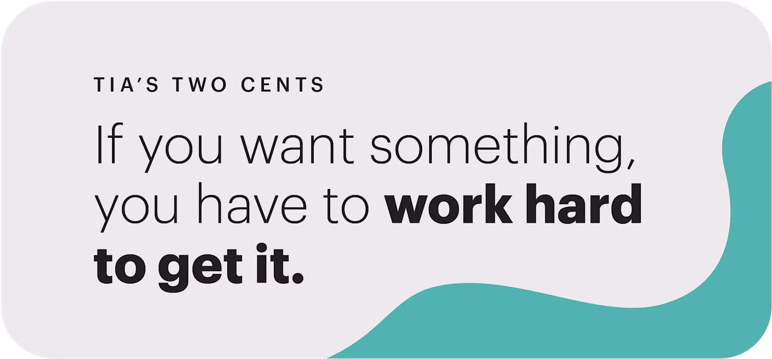 Tia's two cents quote