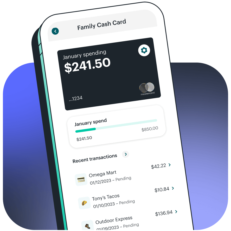 Family Cash Card mobile app