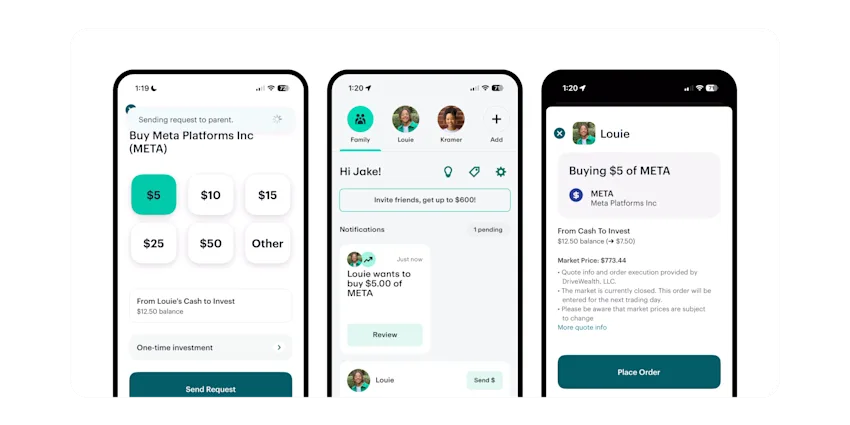 Invest app screenshot stock purchase