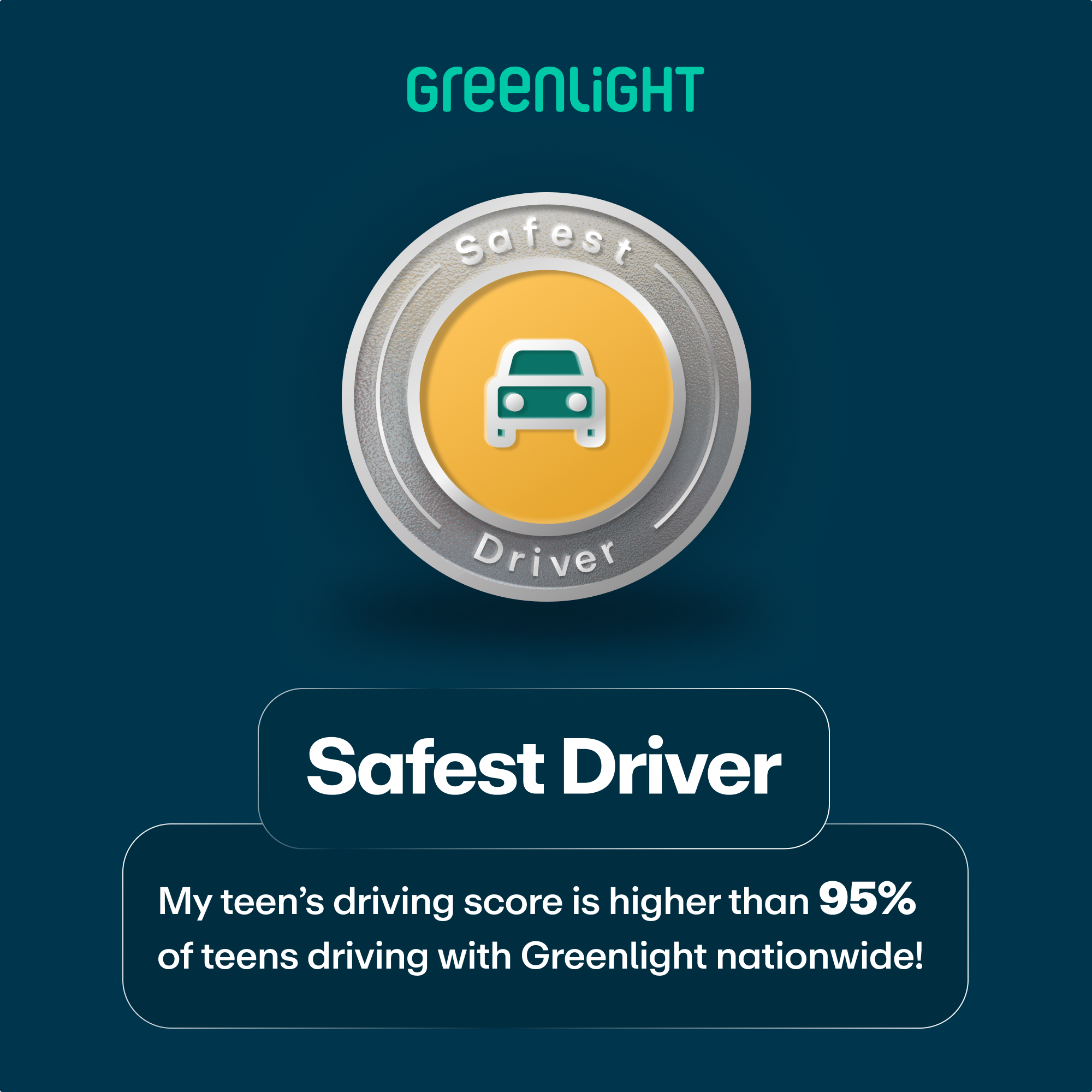 Safest Driver Award Coin - square