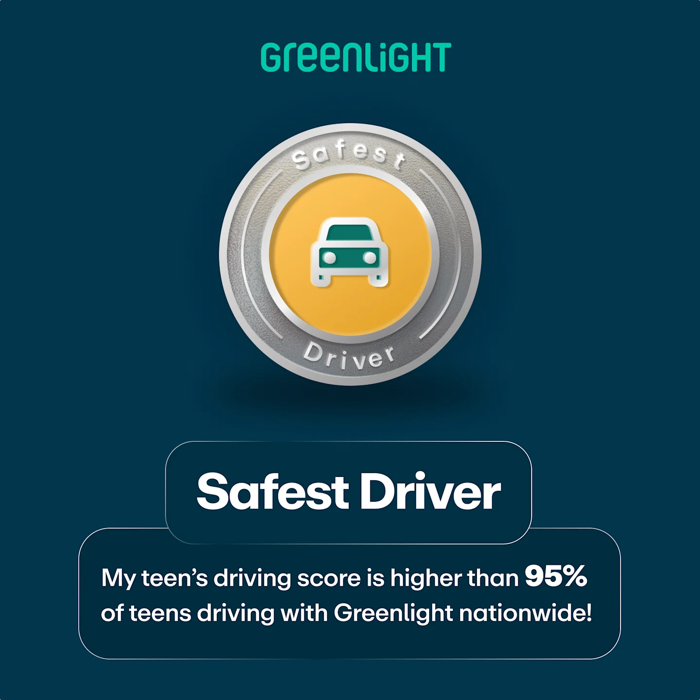 Safest Driver Award Coin - square