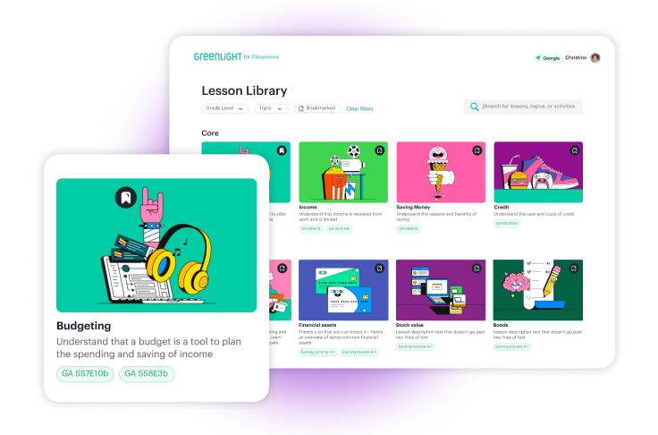 Lesson Library with example lesson