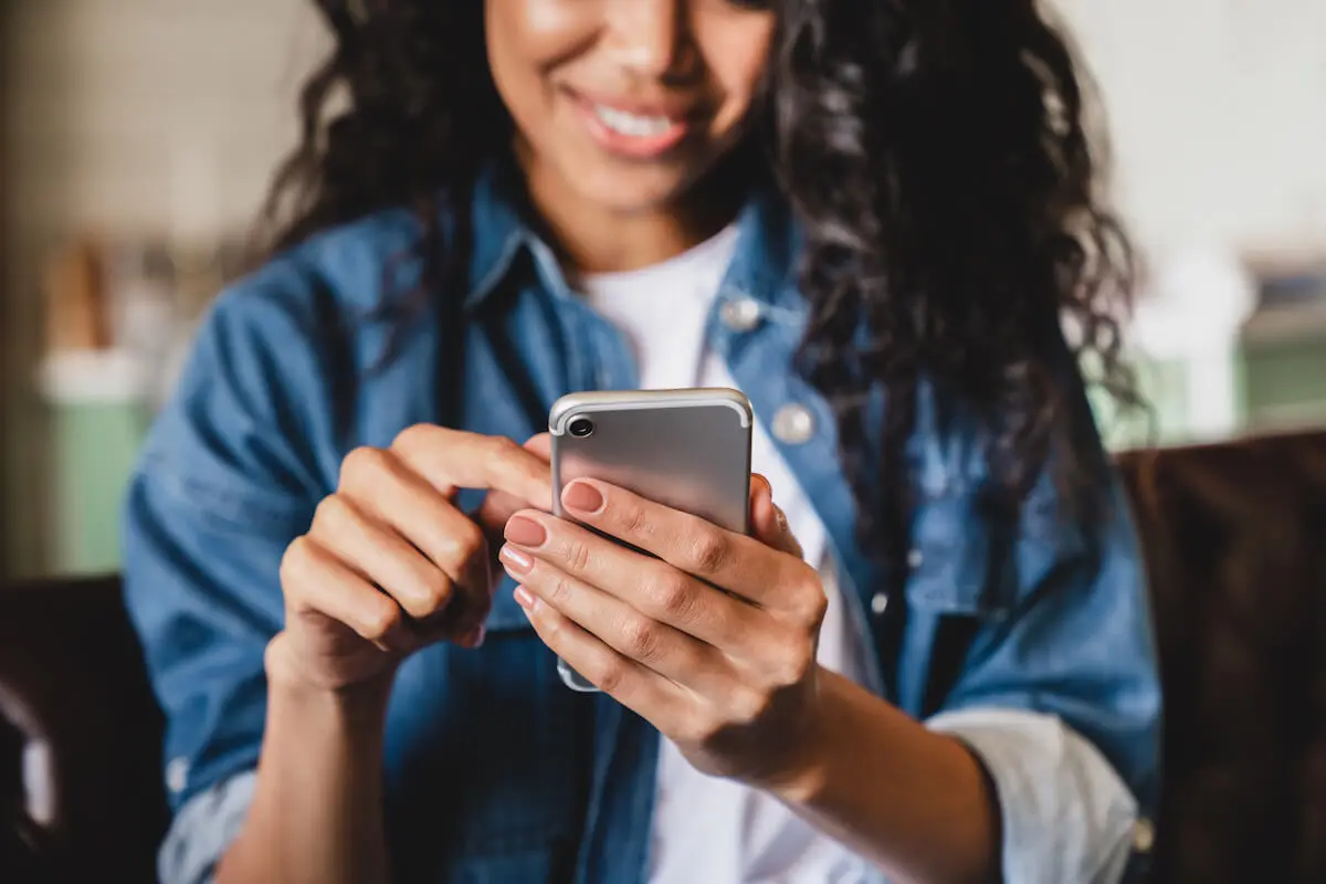 Woman using her phone