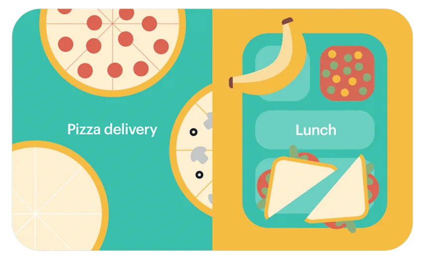 pizza delivery and lunch image