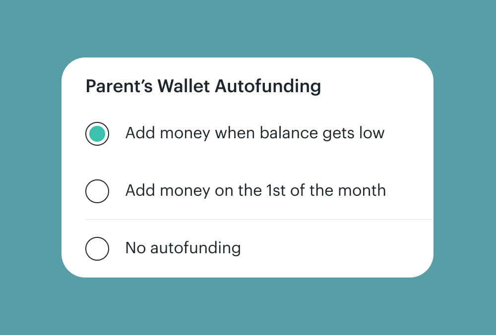 greenlight parent wallet autofunding