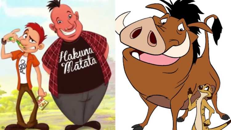 Cartoon Characters As Humans Lion King Timon and Pumbaa