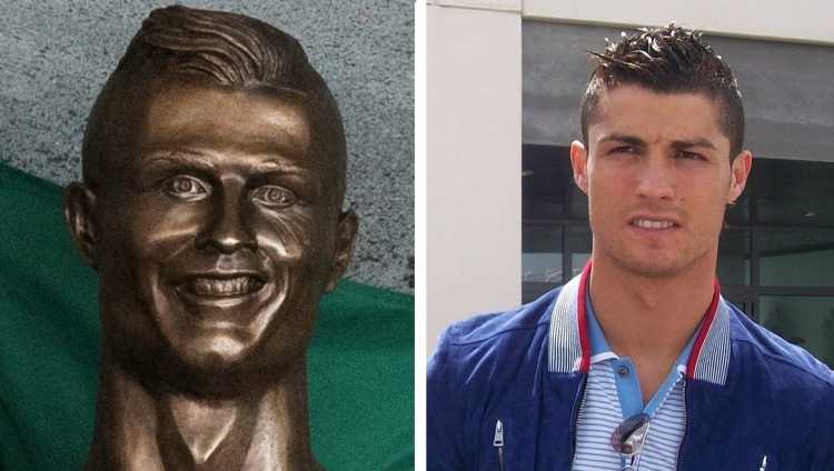 Famous Faces Cristiano Ronaldo statue bust
