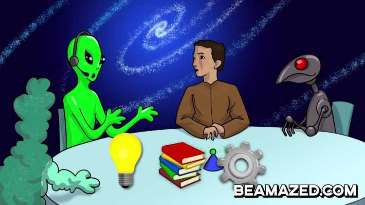 various alien lifeforms sharing knowledge