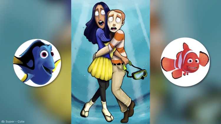 Cartoon Characters As Humans Nemo Dory as humans