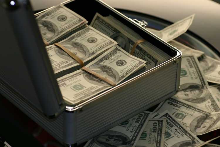 box full of money