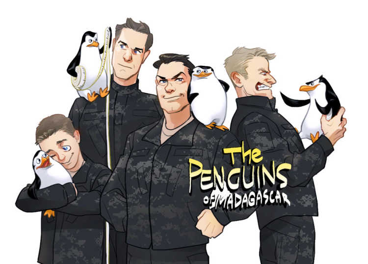 Penguins of Madagascar as humans